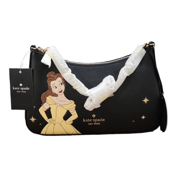 🆕Disney X Kate Spade Beauty And The Beast Convertible Crossbody and Card Holder - Picture 5 of 17